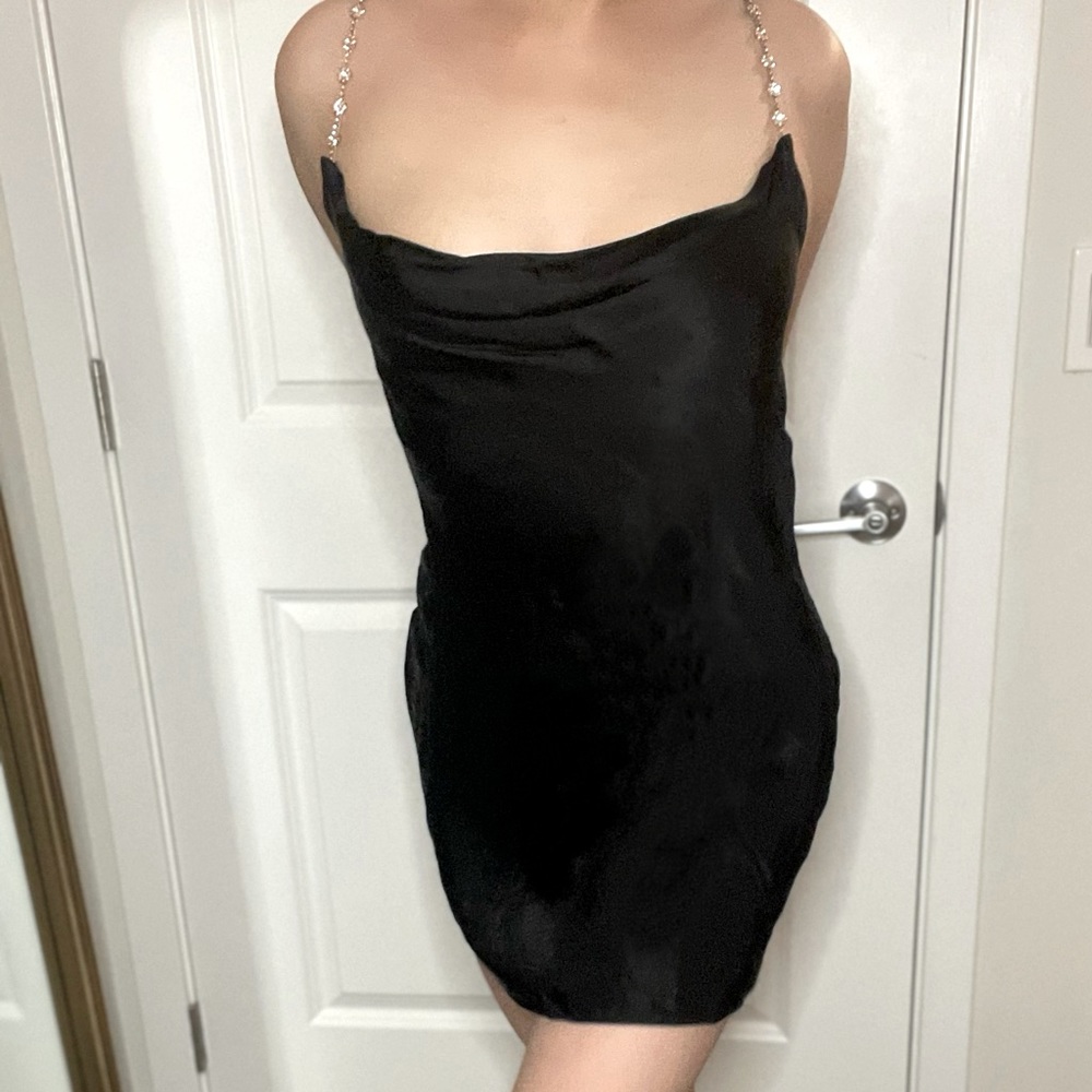 Jewel Strap Satin Slip Dress | Zara | Size S | Mini Slip Dress